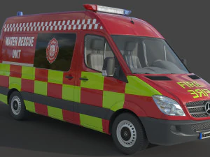 Mercedes Benz Sprinter Fire Rescue 3D Model