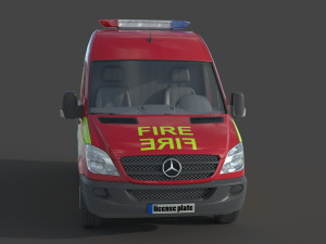 Mercedes Benz Sprinter Fire Rescue 3D मॉडल