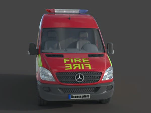 Mercedes Benz Sprinter Fire Rescue 3D Model