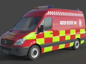Mercedes Benz Sprinter Fire Rescue 3D Model