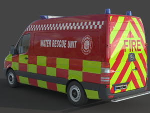 Mercedes Benz Sprinter Fire Rescue 3D मॉडल