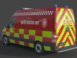 Mercedes Benz Sprinter Fire Rescue 3D Model