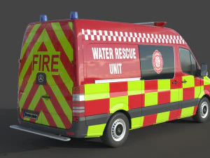 Mercedes Benz Sprinter Fire Rescue 3D Model