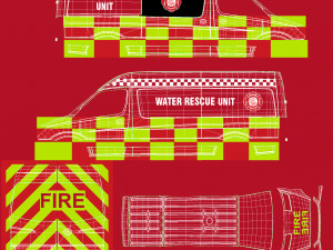 Mercedes Benz Sprinter Fire Rescue 3D मॉडल