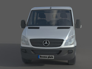 Mercedes Benz Sprinter Double Cab Pickup 3D Модель