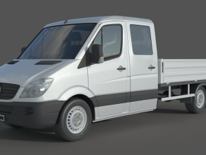 Mercedes Benz Sprinter Double Cab Pickup 3D Модель