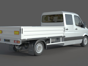 Mercedes Benz Sprinter Double Cab Pickup 3D Модель