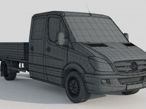 Mercedes Benz Sprinter Double Cab Pickup 3D Модель