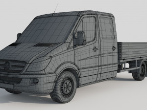 Mercedes Benz Sprinter Double Cab Pickup 3D Модель