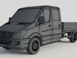 Mercedes Benz Sprinter Double Cab Pickup 3D Модель