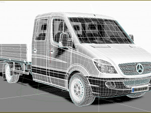 Mercedes Benz Sprinter Double Cab Pickup 3D Модель