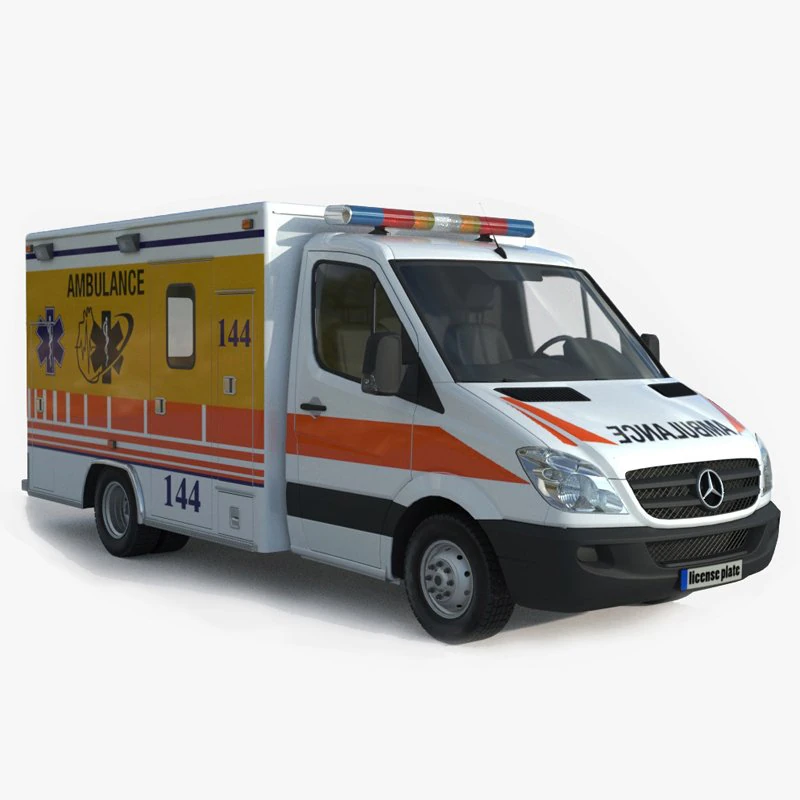 Mercedes Benz Sprinter 516 CDI GSF RTW Krankenwagen Ambulance 3D Model .c4d .max .obj .3ds .fbx .stl .blend 