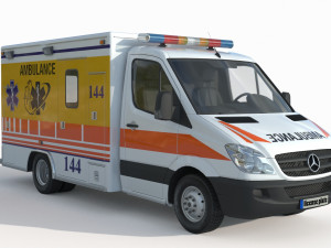 Mercedes Benz Sprinter 516 CDI GSF RTW Krankenwagen Ambulance 3D Модель