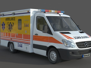 Mercedes Benz Sprinter 516 CDI GSF RTW Krankenwagen Ambulance 3D Модель