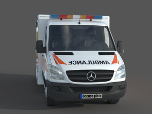 Mercedes Benz Sprinter 516 CDI GSF RTW Krankenwagen Ambulance 3D Модель