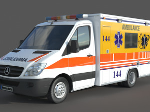 Mercedes Benz Sprinter 516 CDI GSF RTW Krankenwagen Ambulance 3D Модель