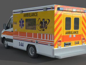 Mercedes Benz Sprinter 516 CDI GSF RTW Krankenwagen Ambulance 3D Модель