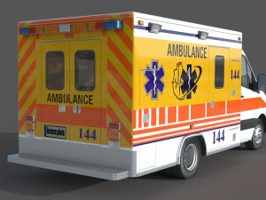 Mercedes Benz Sprinter 516 CDI GSF RTW Krankenwagen Ambulance 3D Модель