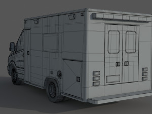 Mercedes Benz Sprinter 516 CDI GSF RTW Krankenwagen Ambulance 3D Модель
