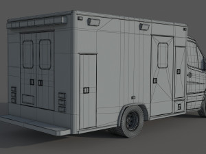 Mercedes Benz Sprinter 516 CDI GSF RTW Krankenwagen Ambulance 3D Модель