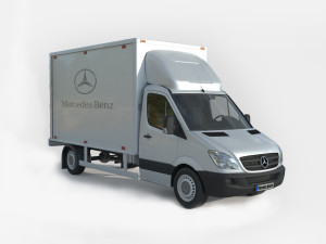 Mercedes Benz Sprinter 316 CDI Bakgavellyft 3D Model