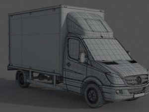 Mercedes Benz Sprinter 316 CDI Bakgavellyft 3Dモデル
