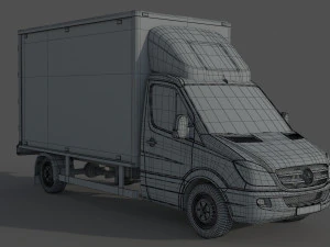 Mercedes Benz Sprinter 316 CDI Bakgavellyft 3D Model
