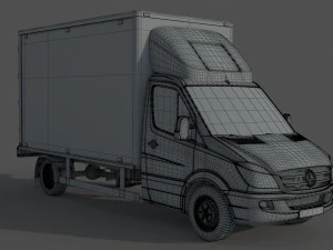 Mercedes Benz Sprinter 316 CDI Bakgavellyft 3D Model