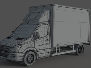 Mercedes Benz Sprinter 316 CDI Bakgavellyft 3Dモデル