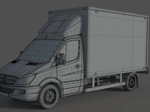 Mercedes Benz Sprinter 316 CDI Bakgavellyft 3D Model