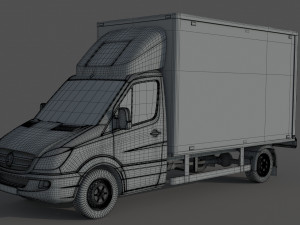 Mercedes Benz Sprinter 316 CDI Bakgavellyft 3Dモデル