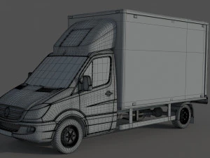 Mercedes Benz Sprinter 316 CDI Bakgavellyft 3D Model