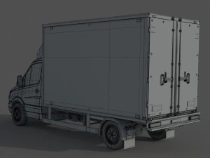 Mercedes Benz Sprinter 316 CDI Bakgavellyft 3D Model