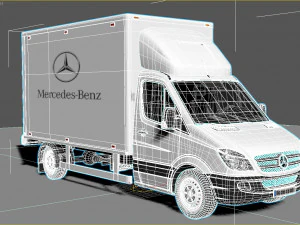 Mercedes Benz Sprinter 316 CDI Bakgavellyft 3D Model
