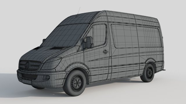 Mercedes Benz Sprinter 3D in 3DExport