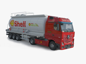 Mercedes Actros Fuel Tanker 3D Models
