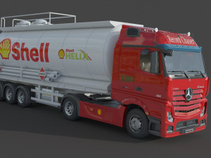 Mercedes Actros Fuel Tanker 3D Model