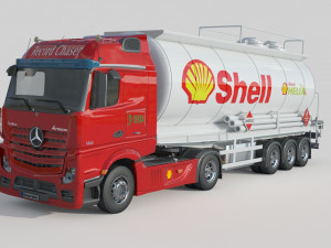Mercedes Actros Fuel Tanker 3D Model