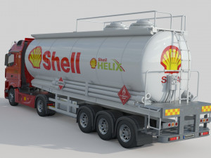Mercedes Actros Fuel Tanker 3D Model