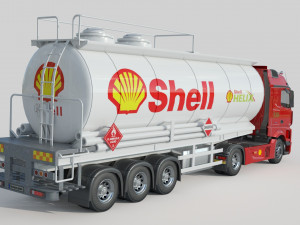 Mercedes Actros Fuel Tanker 3D Model