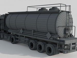 Mercedes Actros Fuel Tanker 3D Model