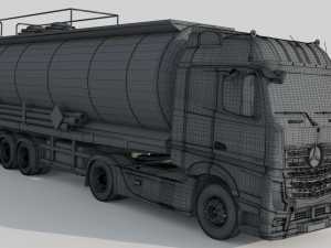 Mercedes Actros Fuel Tanker 3D Model