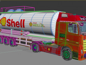 Mercedes Actros Fuel Tanker 3D Model