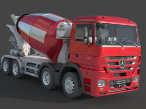 Mercedes Actros 4140 Mixer 3D-Modell