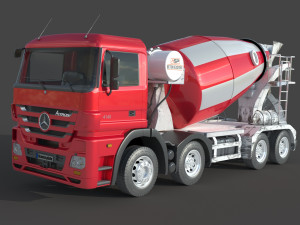 Mercedes Actros 4140 Mixer 3D-Modell