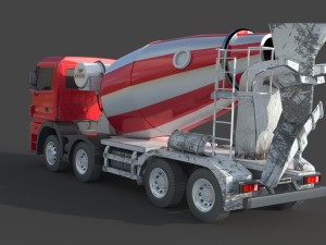 Mercedes Actros 4140 Mixer 3D-Modell