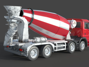 Mercedes Actros 4140 Mixer 3D-Modell