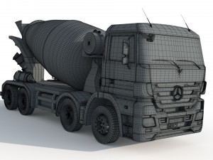 Mercedes Actros 4140 Mixer 3D-Modell