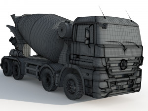 Mercedes Actros 4140 Mixer 3D-Modell