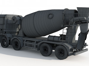 Mercedes Actros 4140 Mixer 3D-Modell